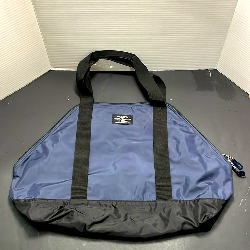 Ralph Lauren Polo Jeans Co Blue and Black Polo Tote Bag - NWOT